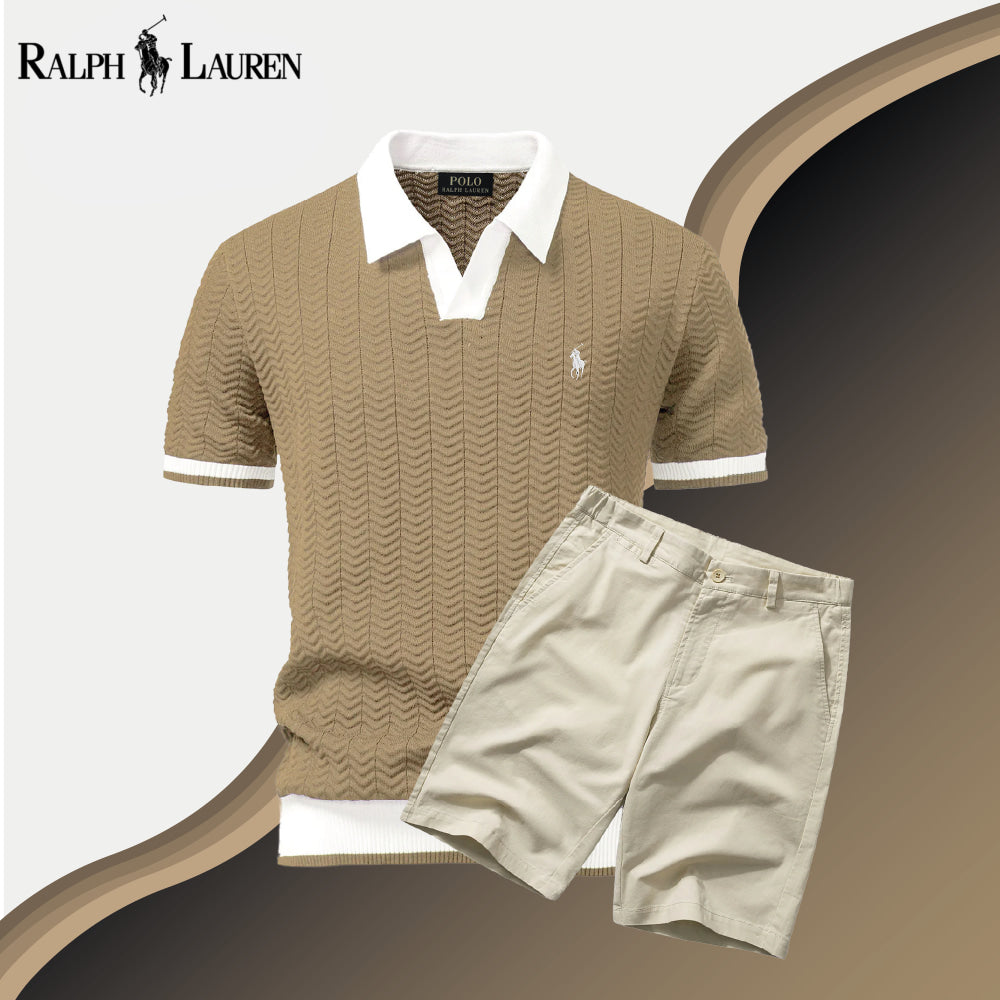 RL Old Money Wool-Blend Cable-Knit Knit Sweater Sand Beige / S RL Old Money Wool-Blend Cable-Knit Knit Sweater
